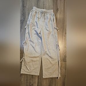 Dazy Gray Lounge Pants with Tie-Side